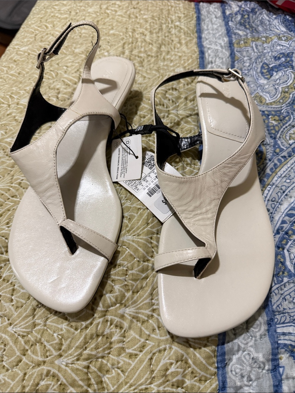 Zara Olive Green Knot-Detail Slide Heels